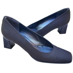 90s STUART WEITZMAN BLACK WALL STREET PUMPS 7.5 AA